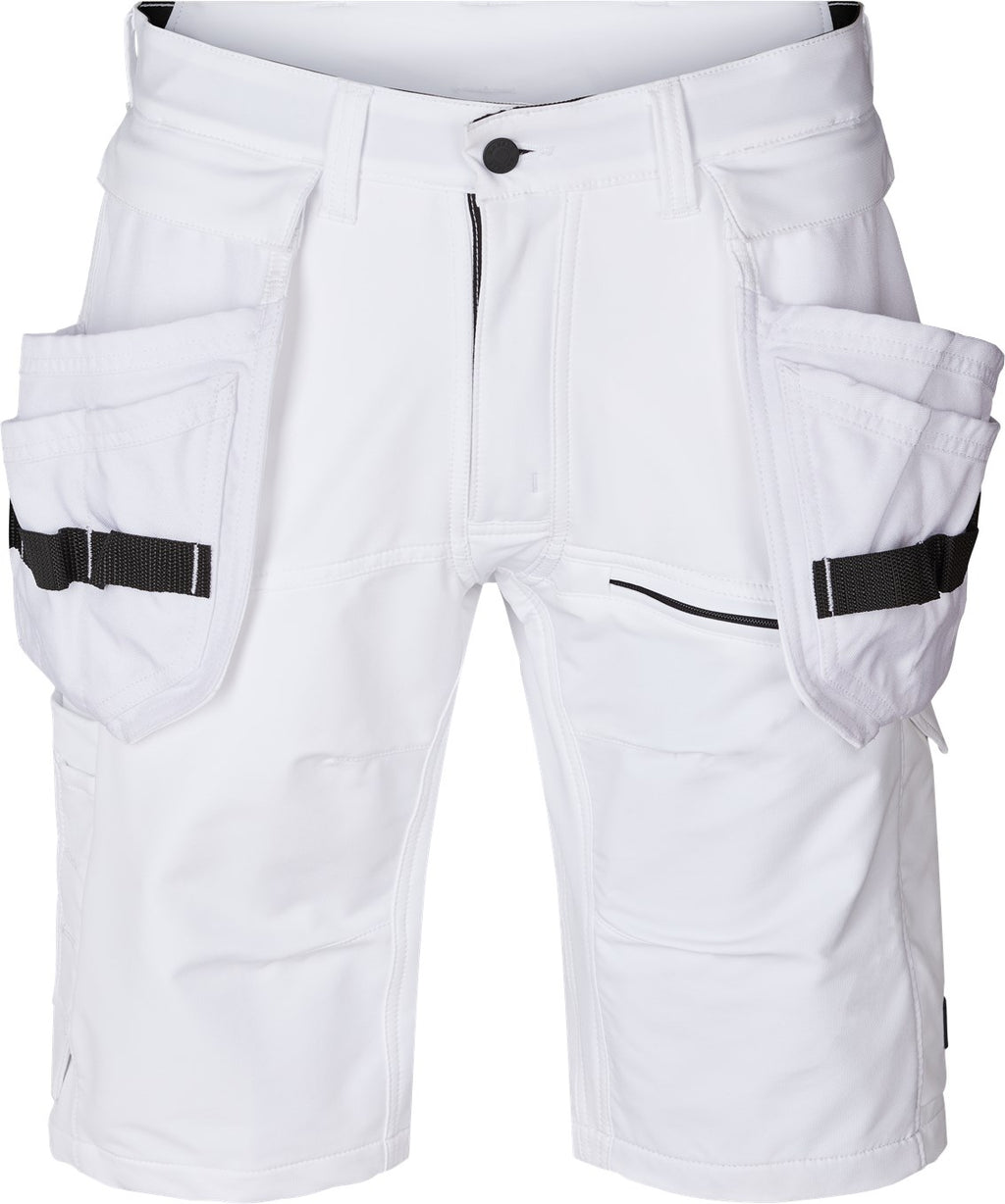 Kansas Evolve Stretch Håndværkershorts - Hvid - C44