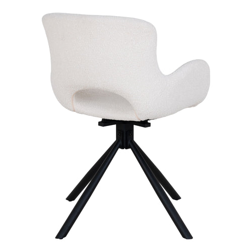 Amorim Spisebordsstol - Spisebordsstol, i bouclé off-white med drejefod, HN1273