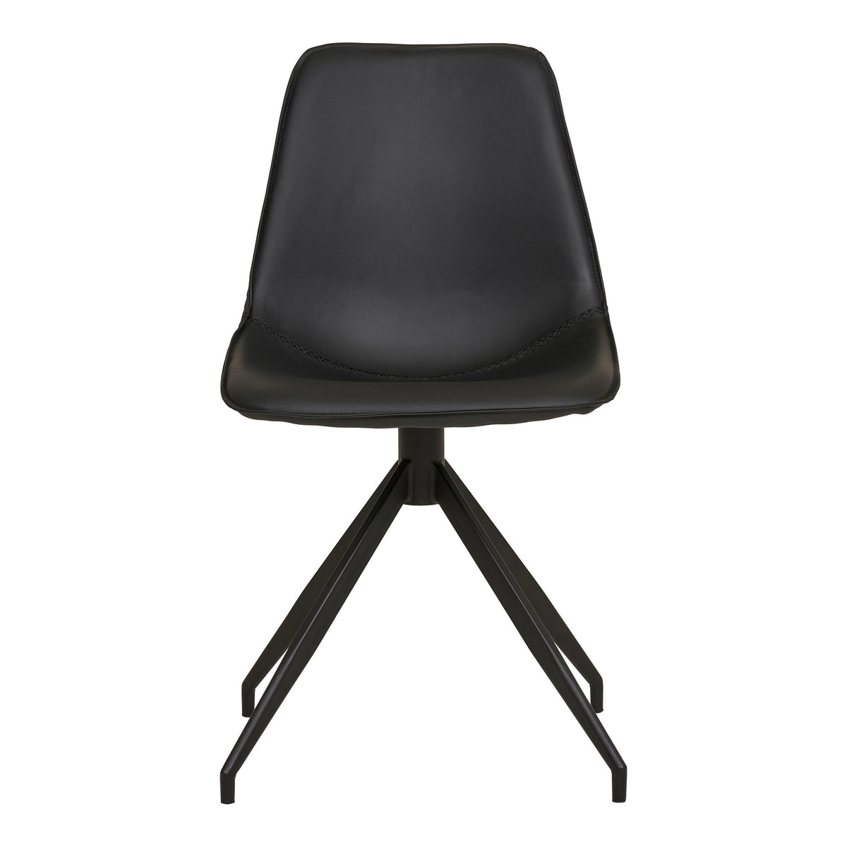Monaco Spisebordsstol - Spisebordsstol i PU med drejefod, sort med sorte ben, HN1228