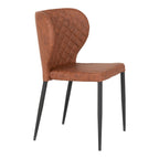 Pisa Spisebordsstol - Spisebordsstol i PU, vintage brun med sorte ben, HN1220