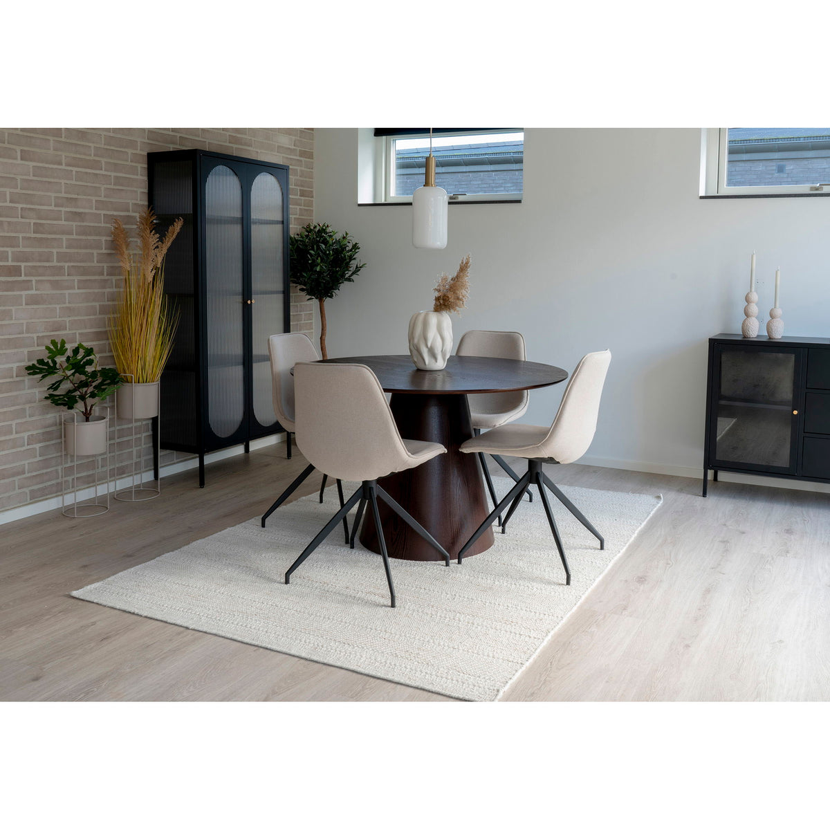Bolton Spisebord - Spisebord, valnød ø120x76 cm