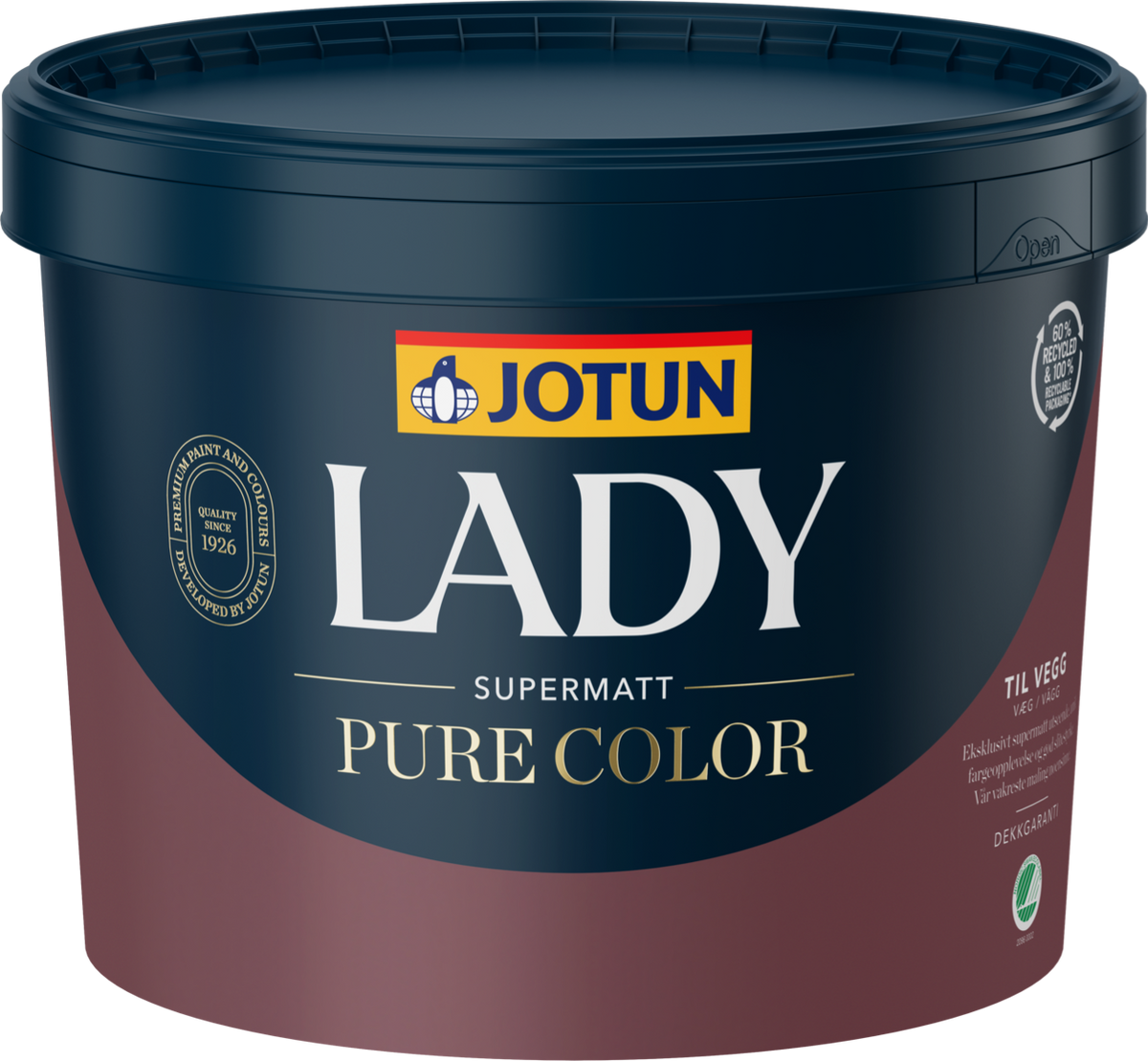 Jotun - Lady Pure Color vægmaling Supermat glans 1