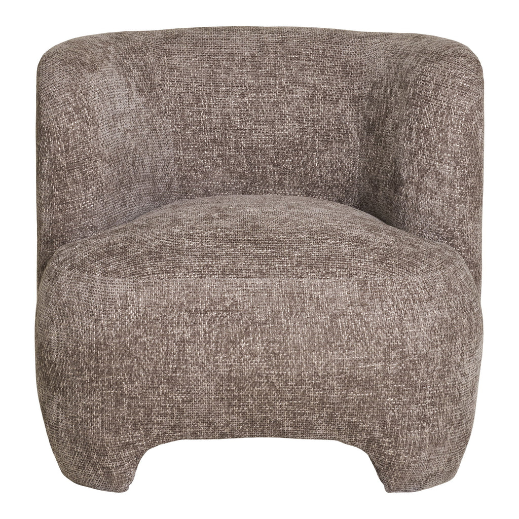 Nazare Loungestol i beige stof med sorte ben