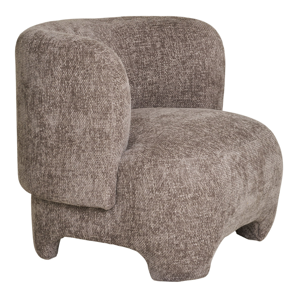 Nazare Loungestol i beige stof med sorte ben