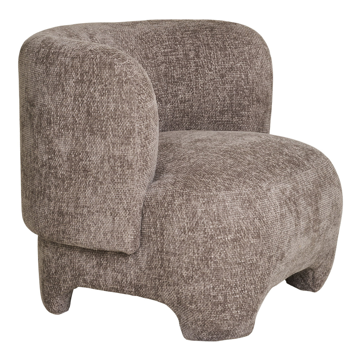 Nazare Loungestol i beige stof med sorte ben
