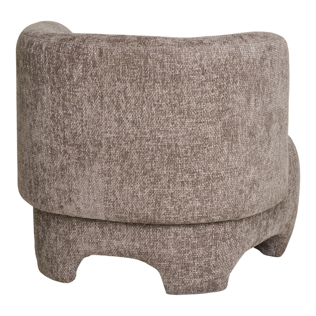 Nazare Loungestol i beige stof med sorte ben