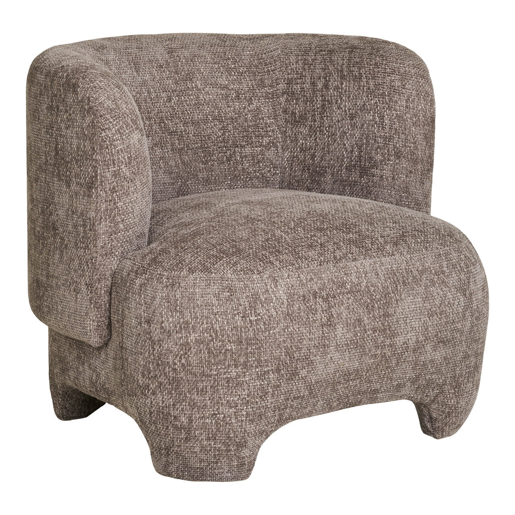 Nazare Loungestol i beige stof med sorte ben