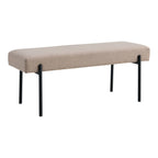 Swindon Bænk - Bænk, stone med sorte ben, 100x36x42,5 cm, HN1231