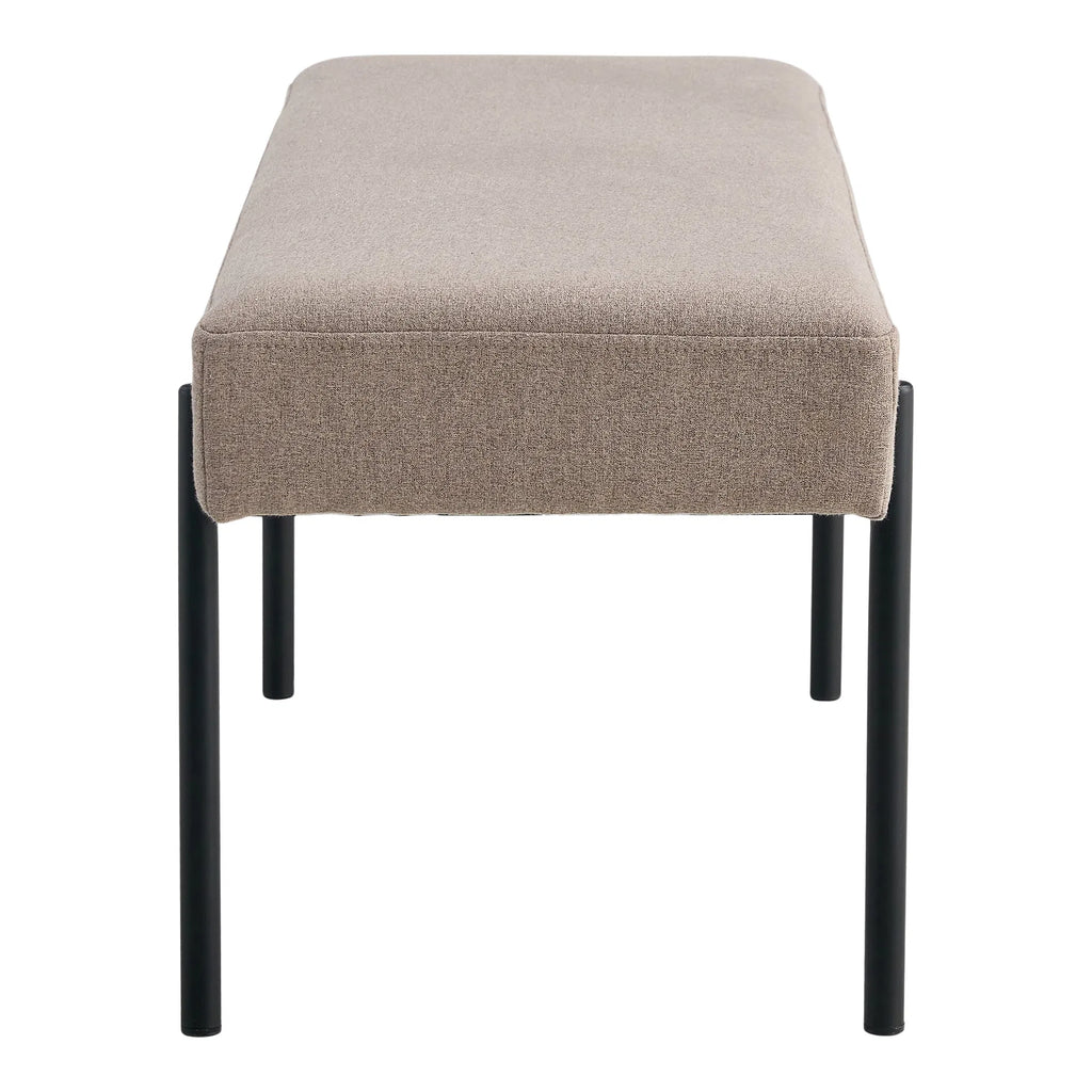 Swindon Bænk - Bænk, stone med sorte ben, 100x36x42,5 cm, HN1231