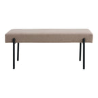 Swindon Bænk - Bænk, stone med sorte ben, 100x36x42,5 cm, HN1231