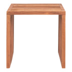 Pego Sidebord - Sidebord i teaktræ, natur, 40x40x40 cm