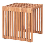 Pego Sidebord - Sidebord i teaktræ, natur, 40x40x40 cm