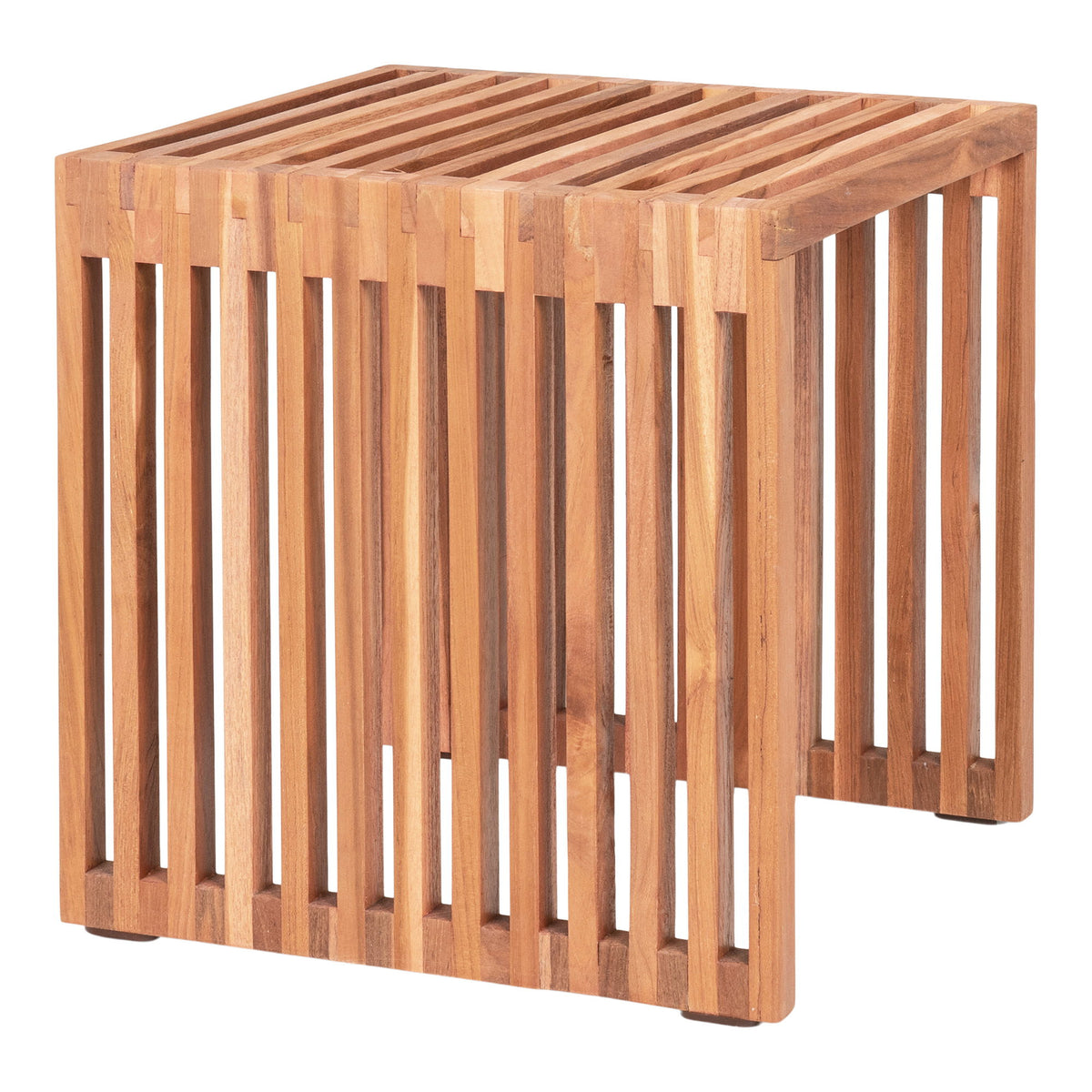 Pego Sidebord - Sidebord i teaktræ, natur, 40x40x40 cm