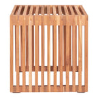 Pego Sidebord - Sidebord i teaktræ, natur, 40x40x40 cm