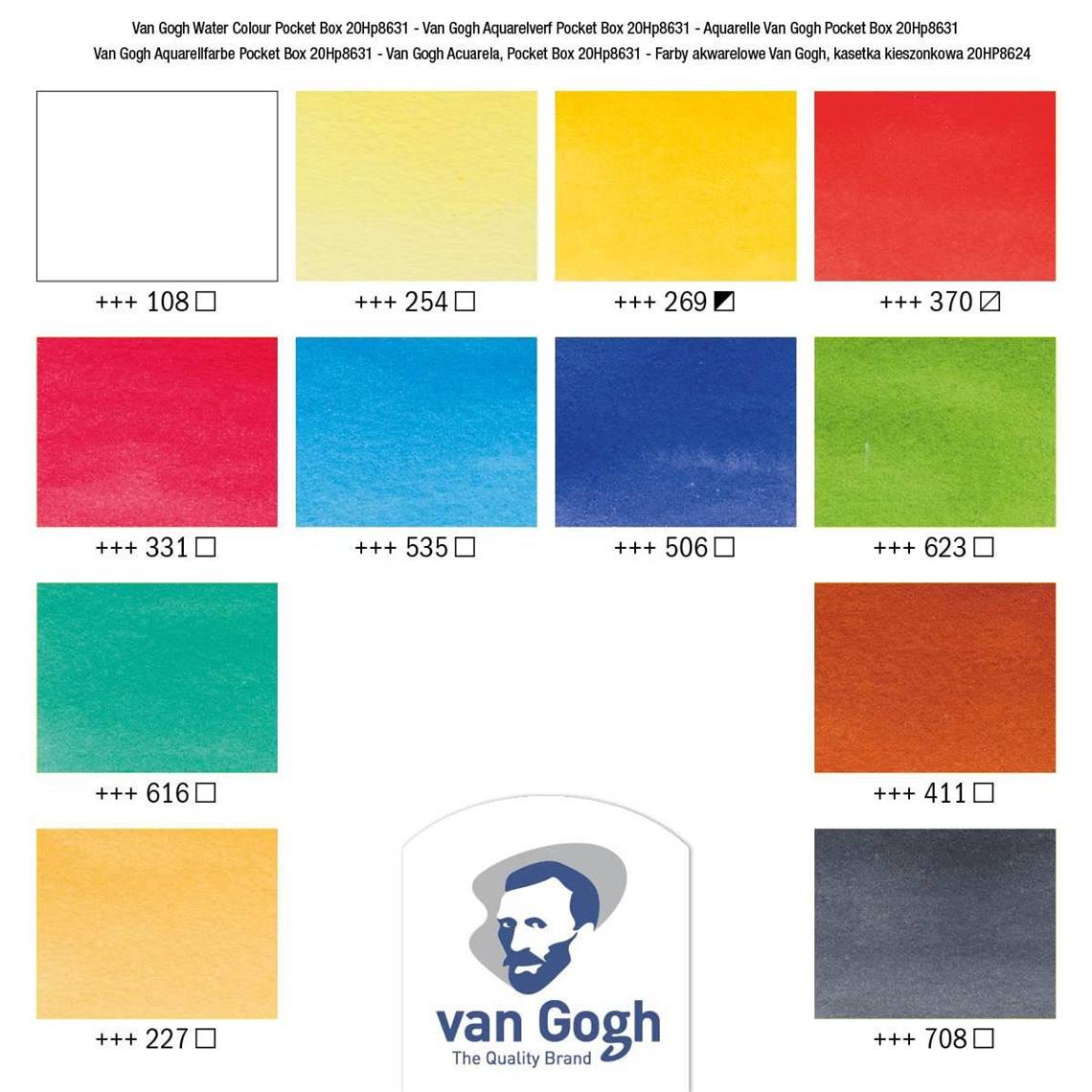 Van Gogh Akvarelbox -12 standard farver