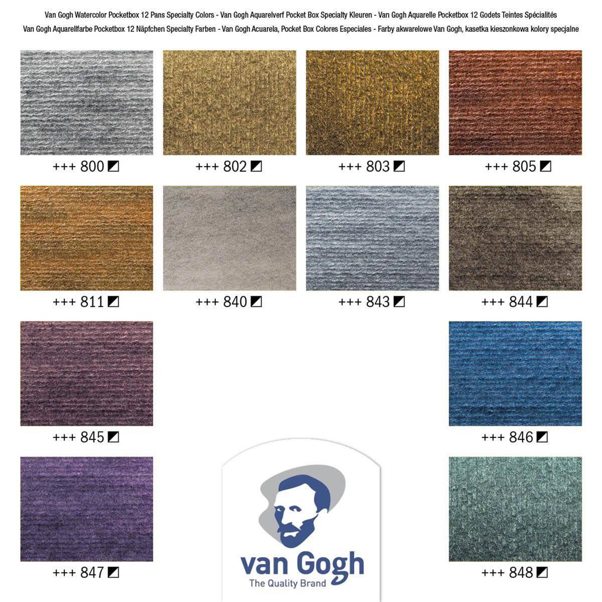 Van Gogh Akvarelbox - metalliske farver