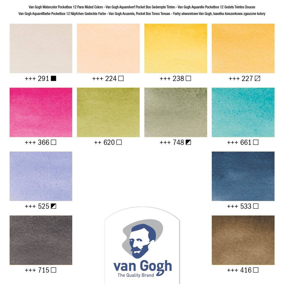 Van Gogh Akvarelbox - dæmpet farver
