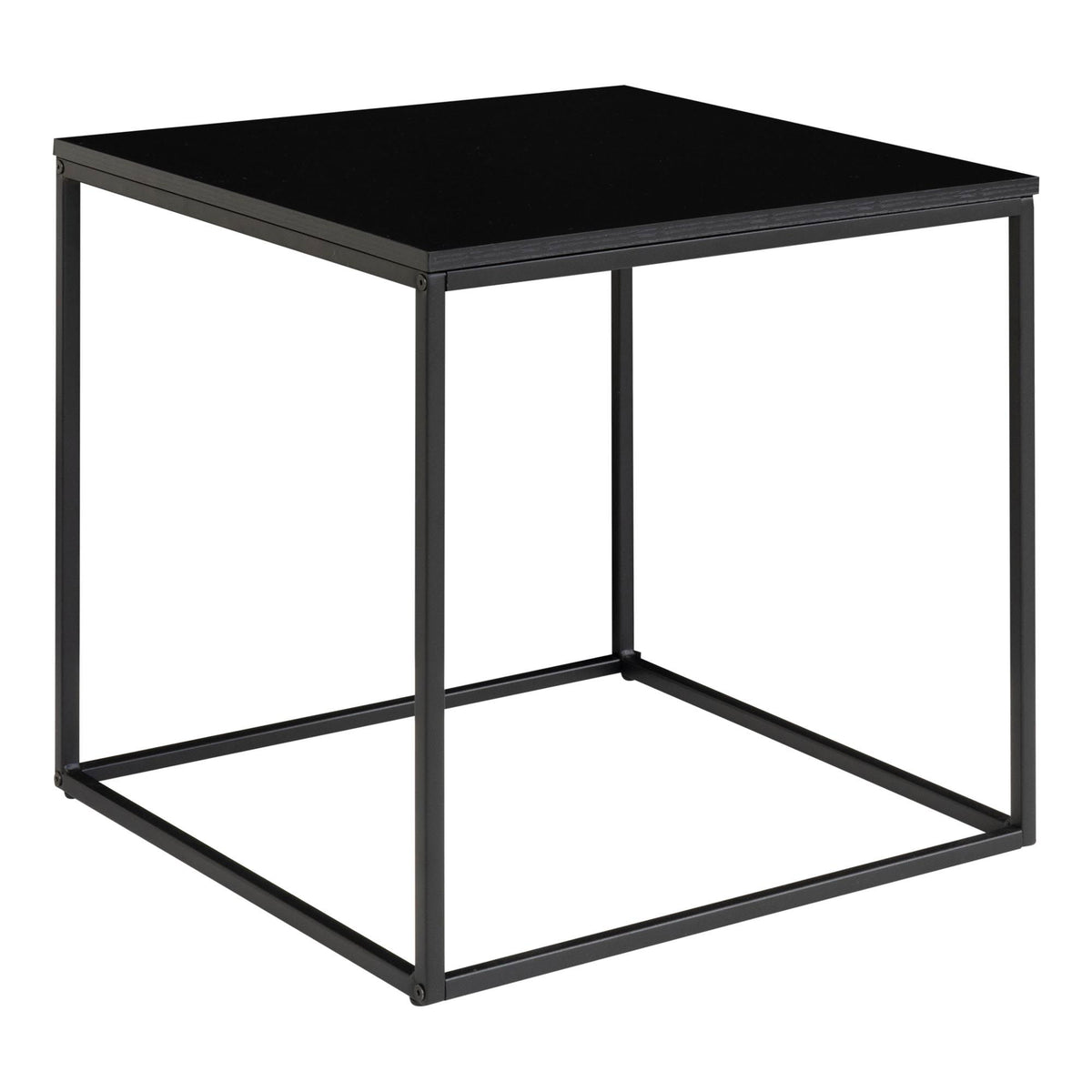 Vita Hjørnebord - Hjørnebord, sort, sort stel 45x45x45 cm