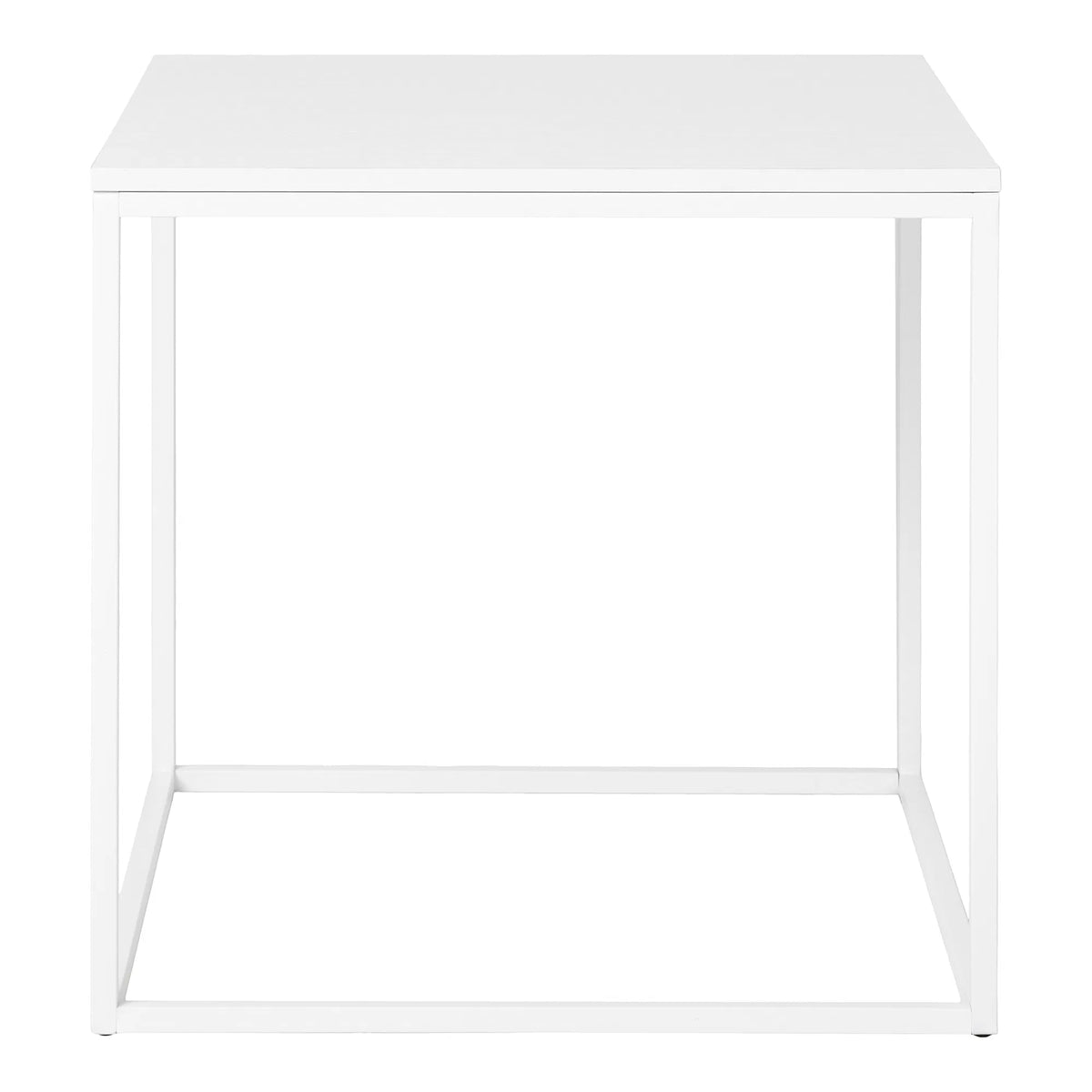 Vita Hjørnebord - Hjørnebord, hvid, hvidt stel 45x45x45 cm