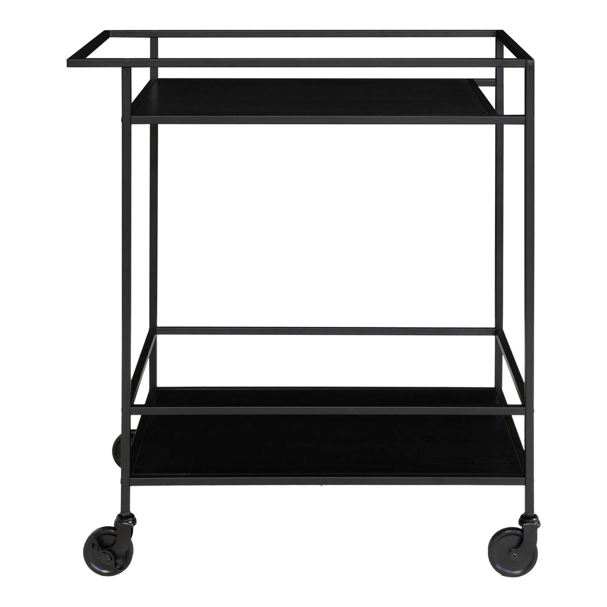 Vita Barvogn - Barvogn med 2 hylder, sort, sort stel 68x40x79 cm