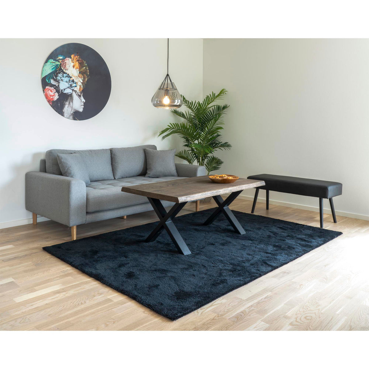 Toulon Sofabord - Sofabord, smoked olieret eg med bølget kant 70x120xh50 cm