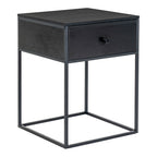 Vita Hjørnebord - Hjørnebord, 1 skuffe, sort, sort stel 40x40x55 cm