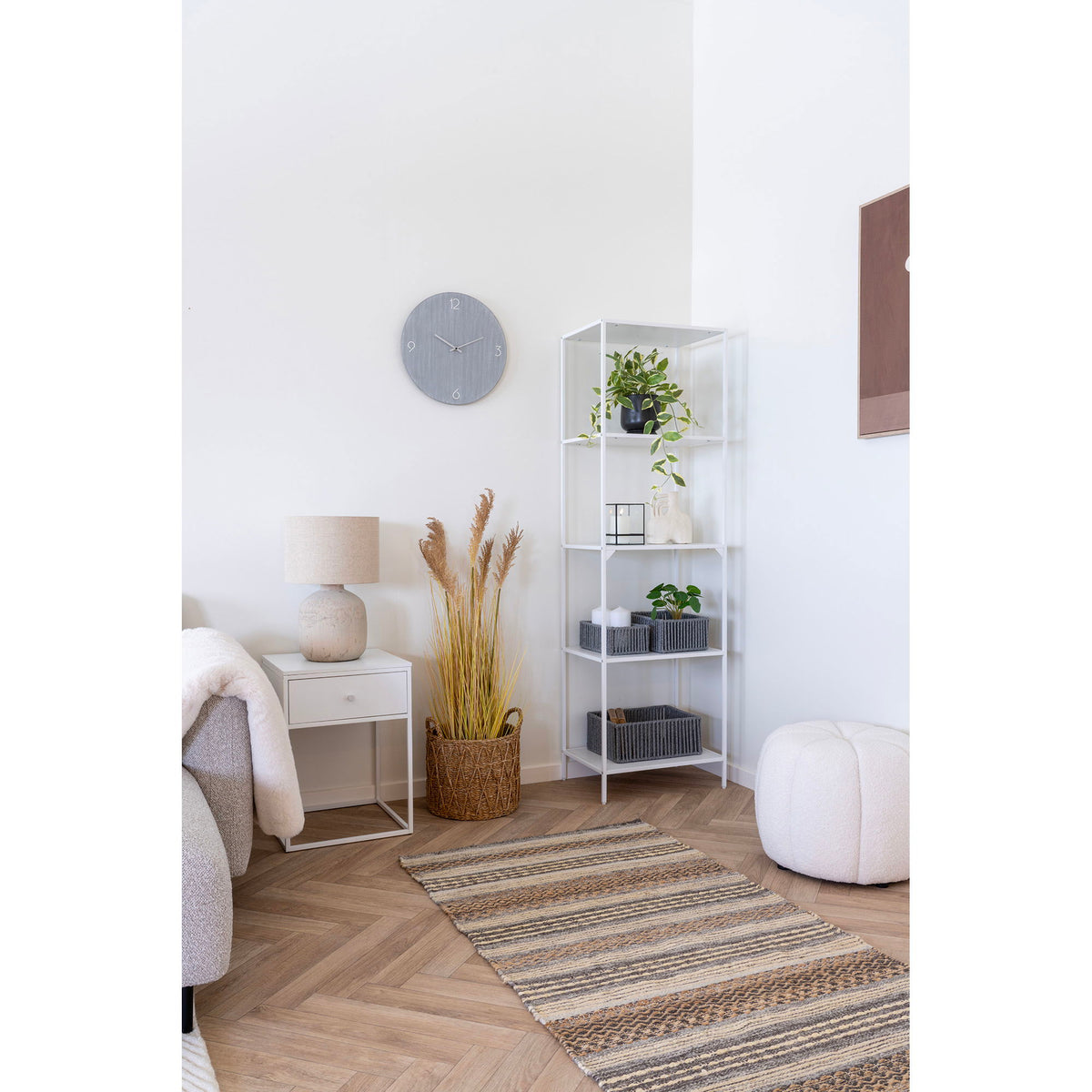 Vita Hjørnebord - Hjørnebord, 1 skuffe, hvid, hvidt stel 40x40x55 cm