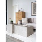 Prague Sofabord - Sofabord, marmor look, beige 60x80x40 cm
