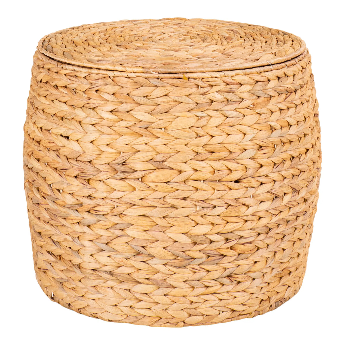 Delia Hjørnebord - Hjørnebord med opbevaring i vandhyacinth, rundt, Ø43x34 cm