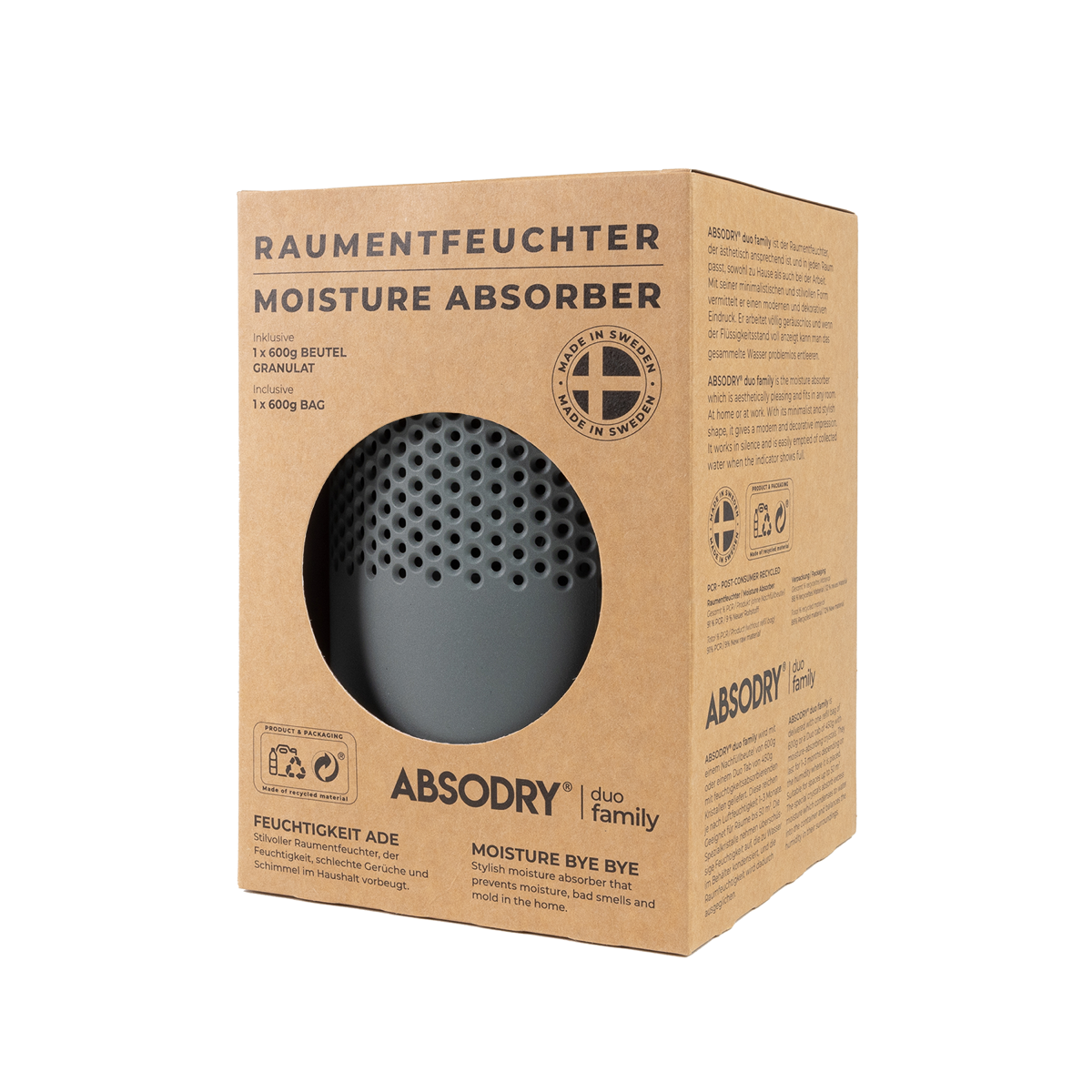 Absodry Fugtfjerner - Dark Grey