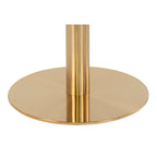 Bolzano Spisebord - Spisebord, marmor look bordplade, hvid, messing look base ø70x75 cm