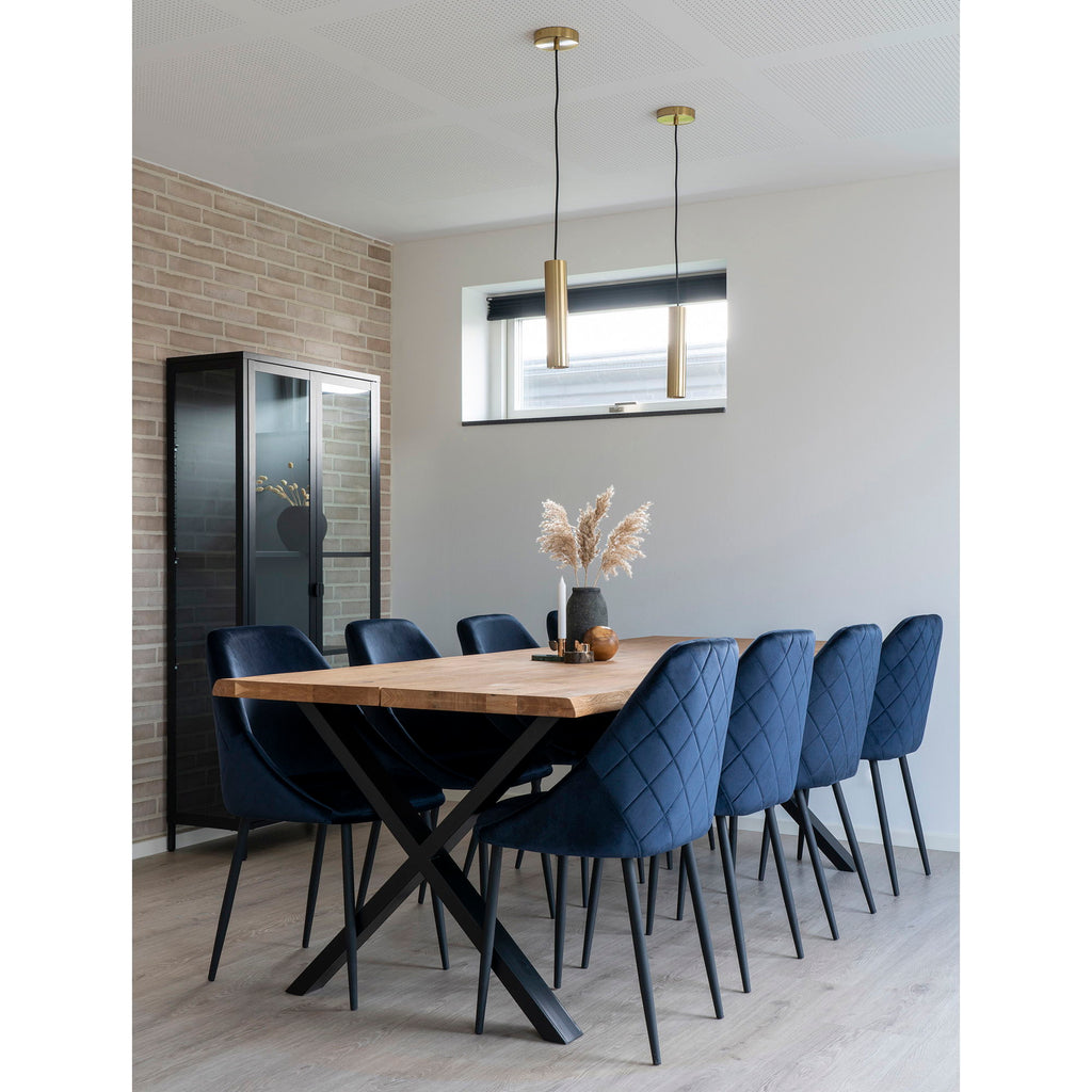 Toulon Spisebord - Spisebord, olieret eg med bølget kant, forberedt til tillægsplader 95x240x75cm