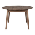 Metz Spisebord - Spisebord, smoked olieret eg, indbygget tillægsplade med butterfly funktion ø118x118-158x75 cm
