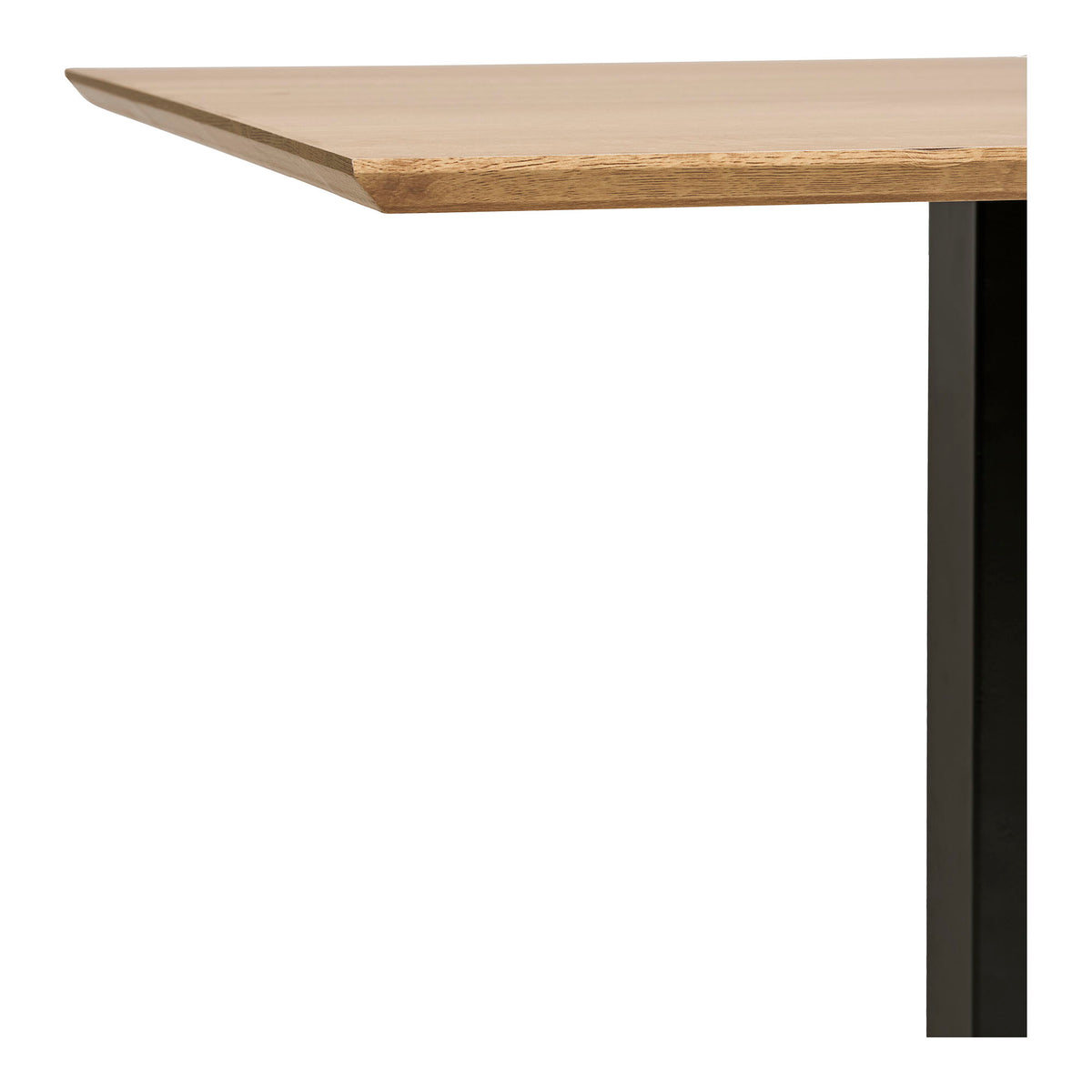 Fano Cafebord - Cafebord, melamin, natur, sort metal base 70x70x75 cm