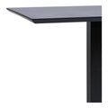 Fano Cafebord - Cafebord, melamin, mørk sten, sort metal base 70x70x75 cm