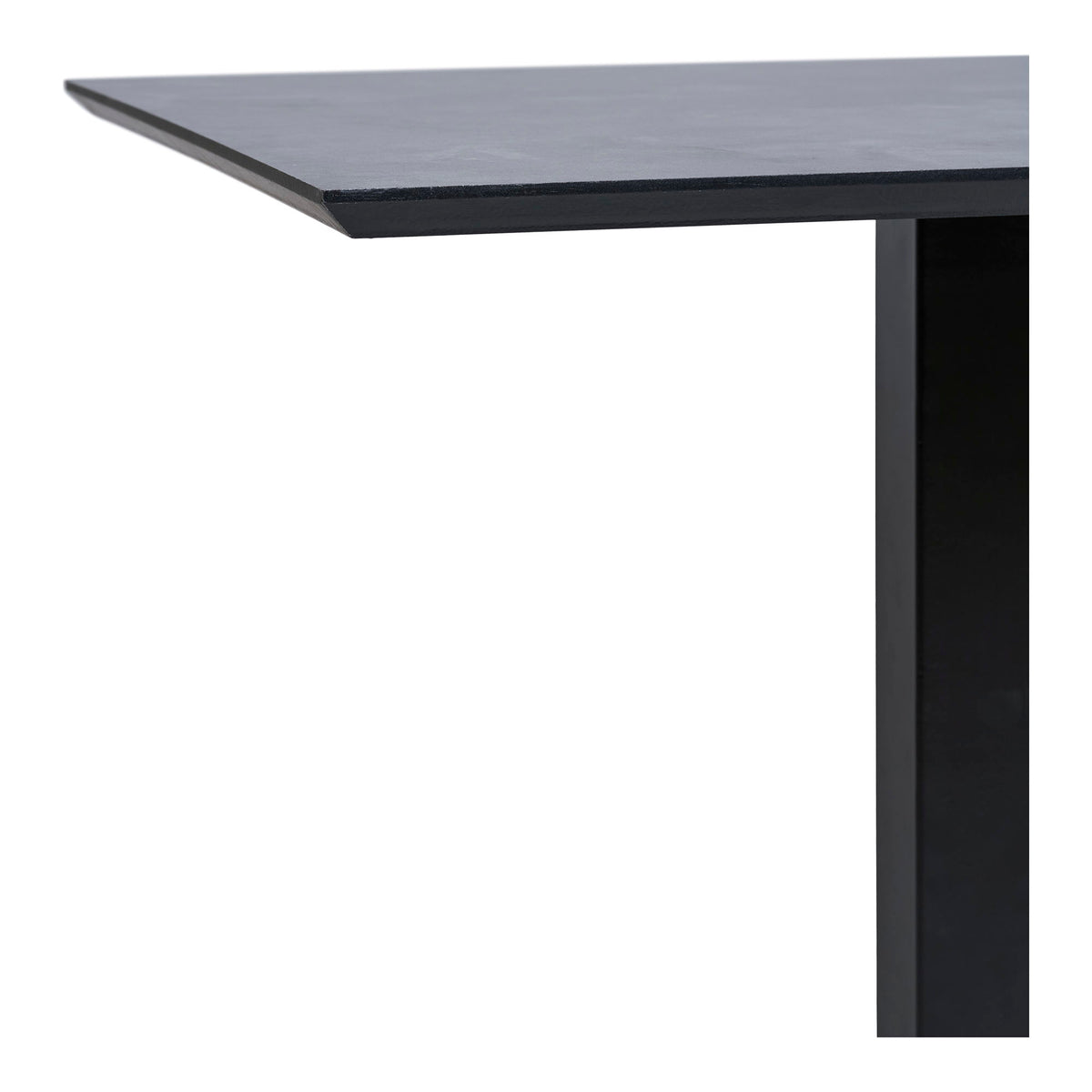 Fano Cafebord - Cafebord, melamin, mørk sten, sort metal base 70x70x75 cm