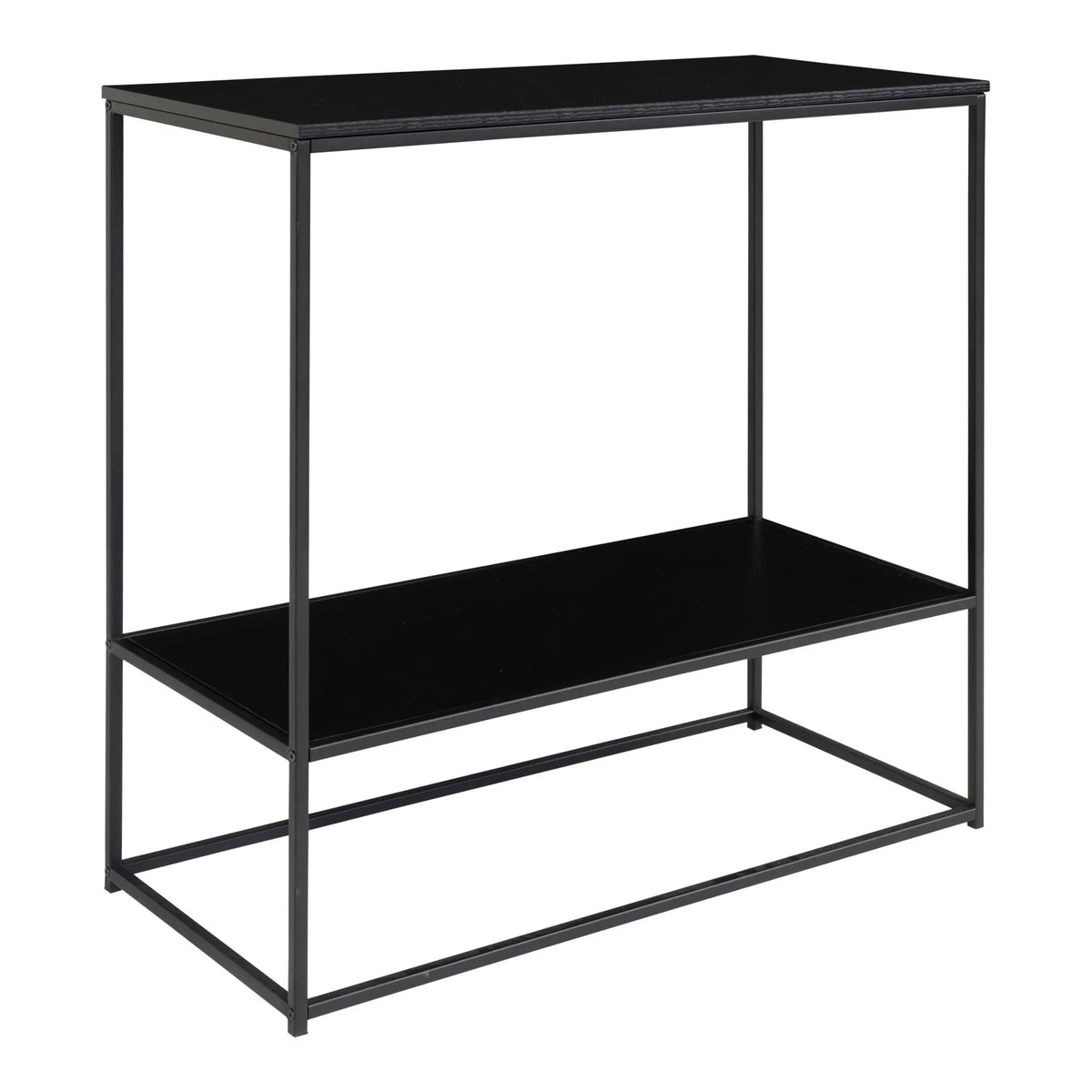 Vita Konsolbord - Konsolbord, 2 hylder, sort, sort stel 80x36x80 cm