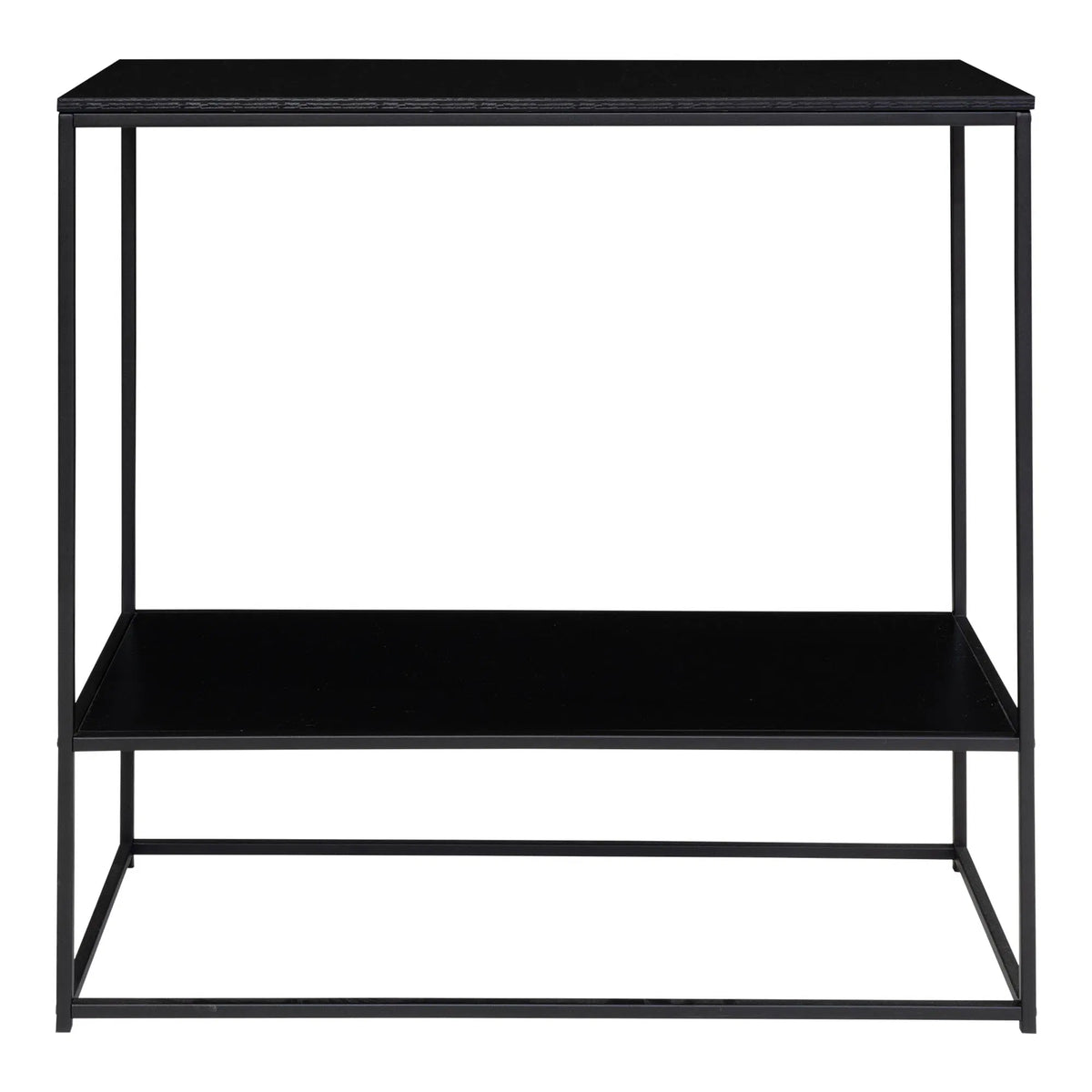 Vita Konsolbord - Konsolbord, 2 hylder, sort, sort stel 80x36x80 cm