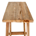 Girona Konsolbord - Konsolbord i teaktræ, natur, 90x30x80 cm