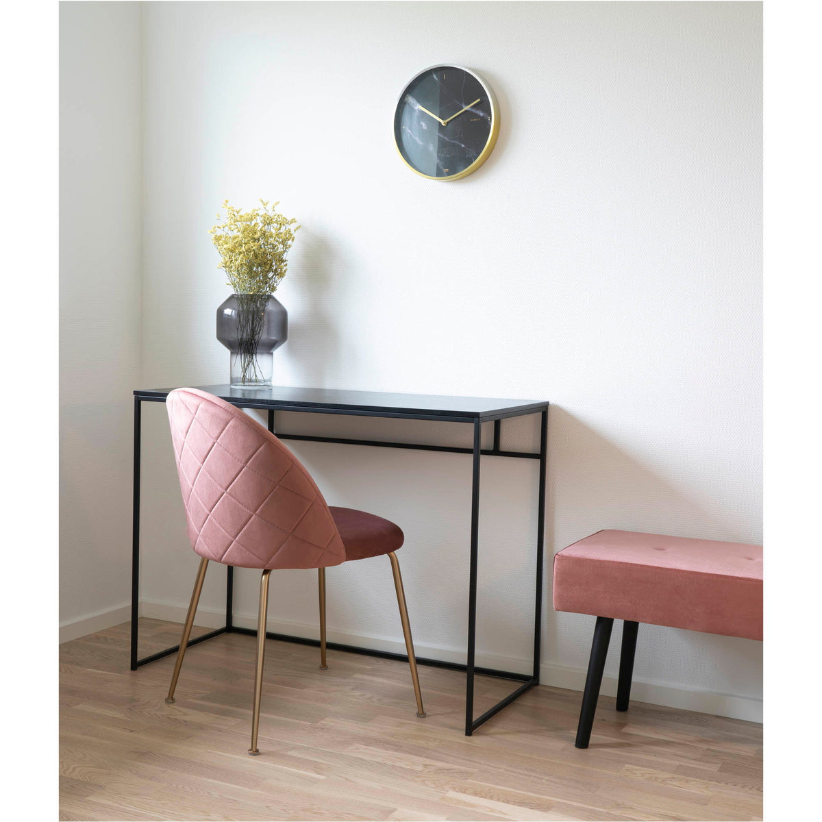 Vita Skrivebord - Skrivebord, sort med sort stel 100x45x75 cm
