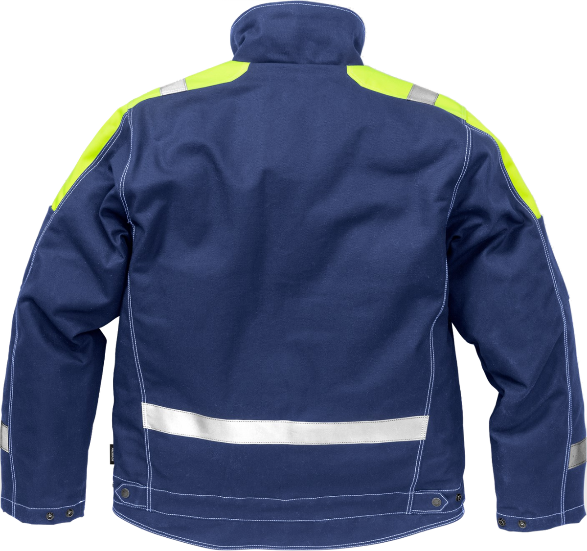 Fristads håndværker bomuld vinterjakke 447 - Blå - Str. 2XL