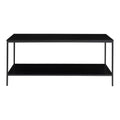 Vita TV-bænk - TV bænk, 2 hylder, sort, sort stel 100x36x45 cm