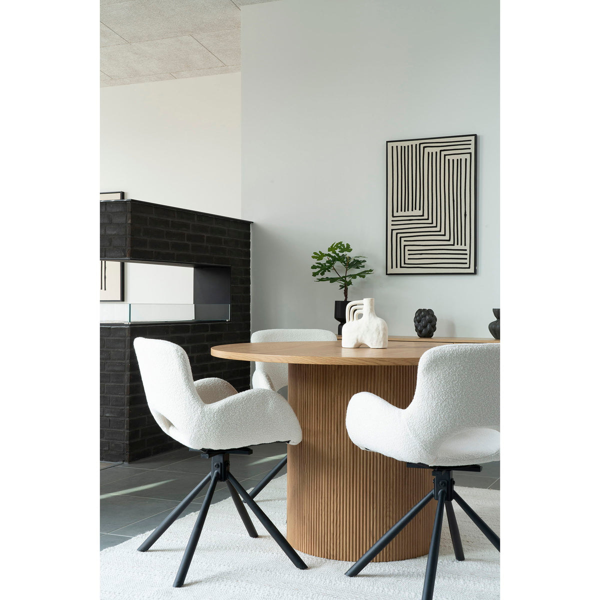 Boavista Spisebord - Spisebord, natur ø120x75 cm