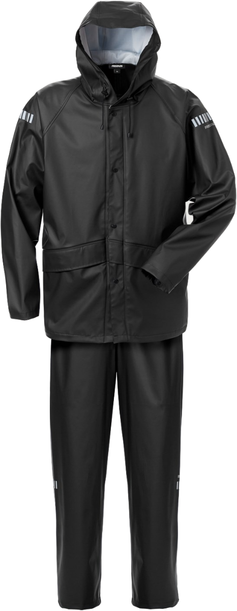 Fristads regnsæt 4099 - Sort - Str. 2XL