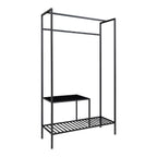 Vita Garderobe - Garderobe, 2 hylder, sort, sort stel 101x38x170 cm