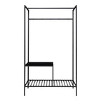 Vita Garderobe - Garderobe, 2 hylder, sort, sort stel 101x38x170 cm