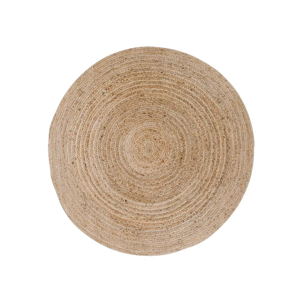 Bombay Tæppe - Tæppe, flettet jute, natur ø90 cm