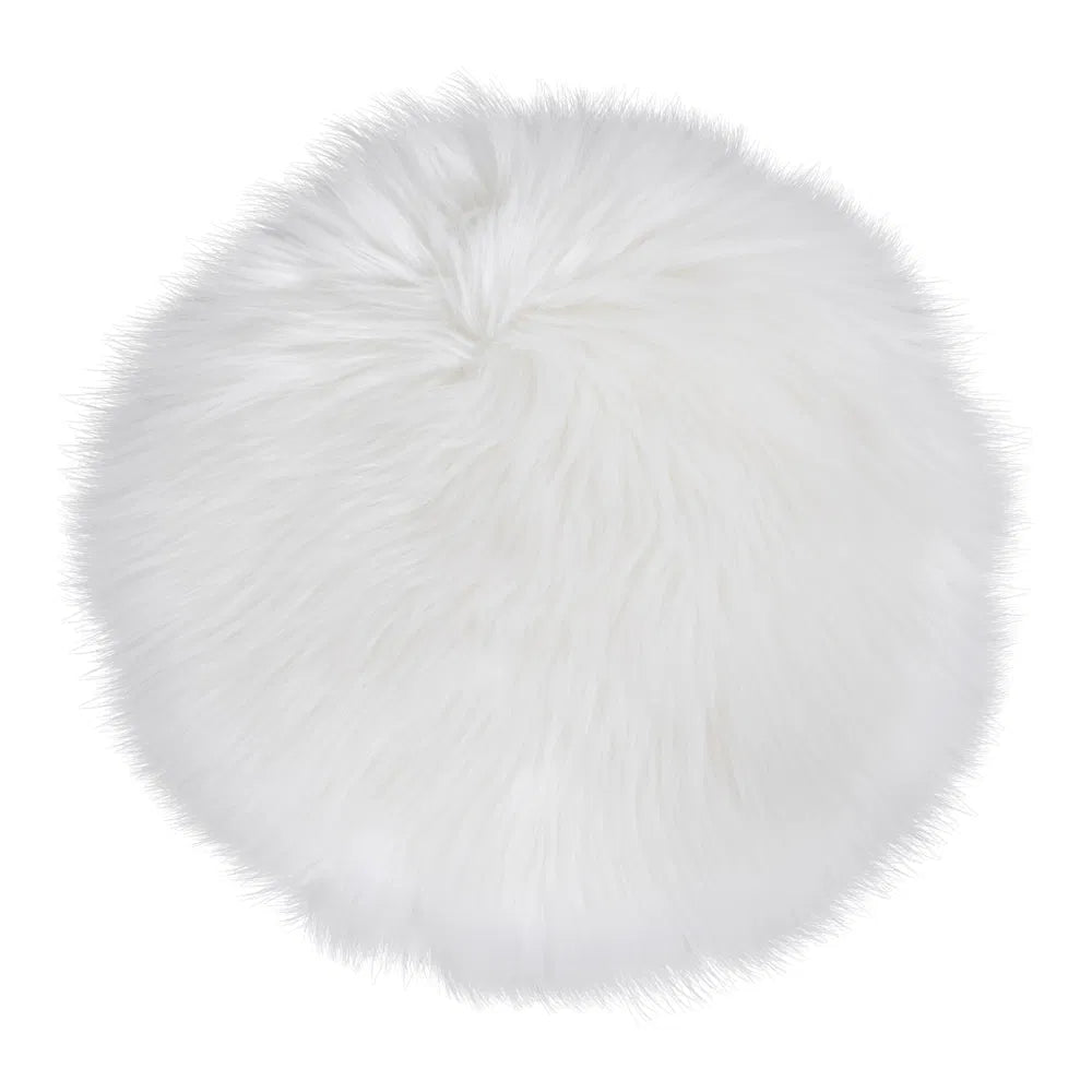 Lammeskindshynde Imiteret - Lammeskindshynde Imiteret, hvid, ø35 cm