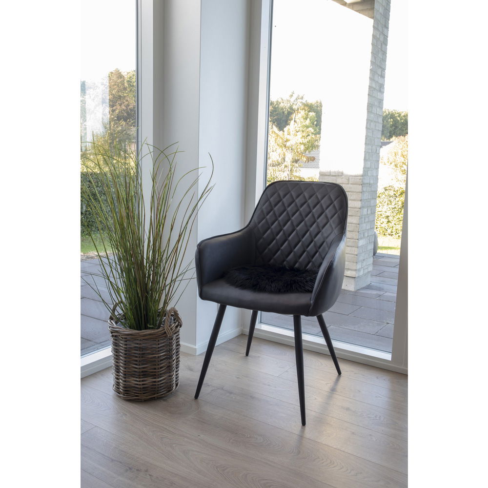 Lammeskindshynde Imiteret - Lammeskindshynde Imiteret, sort, ø35 cm