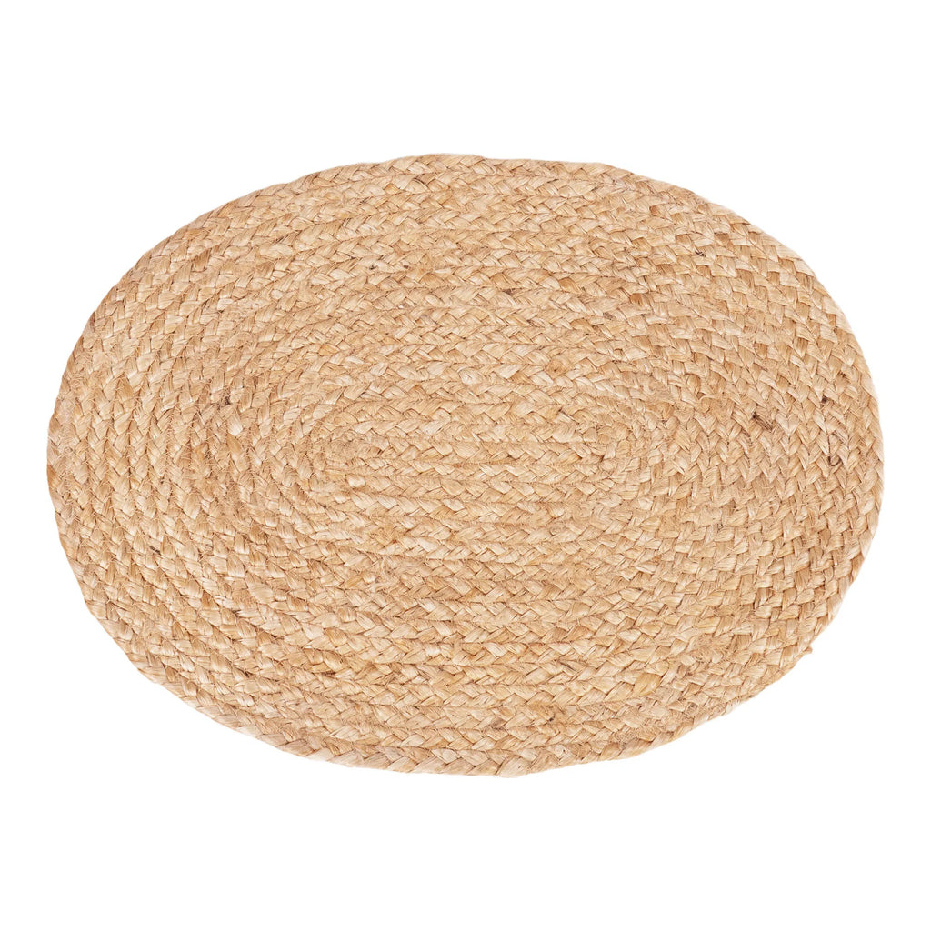 Bombay Dækkeservietter - Dækkeservietter, flettet jute, natur, oval 35x45 cm, sæt af 4